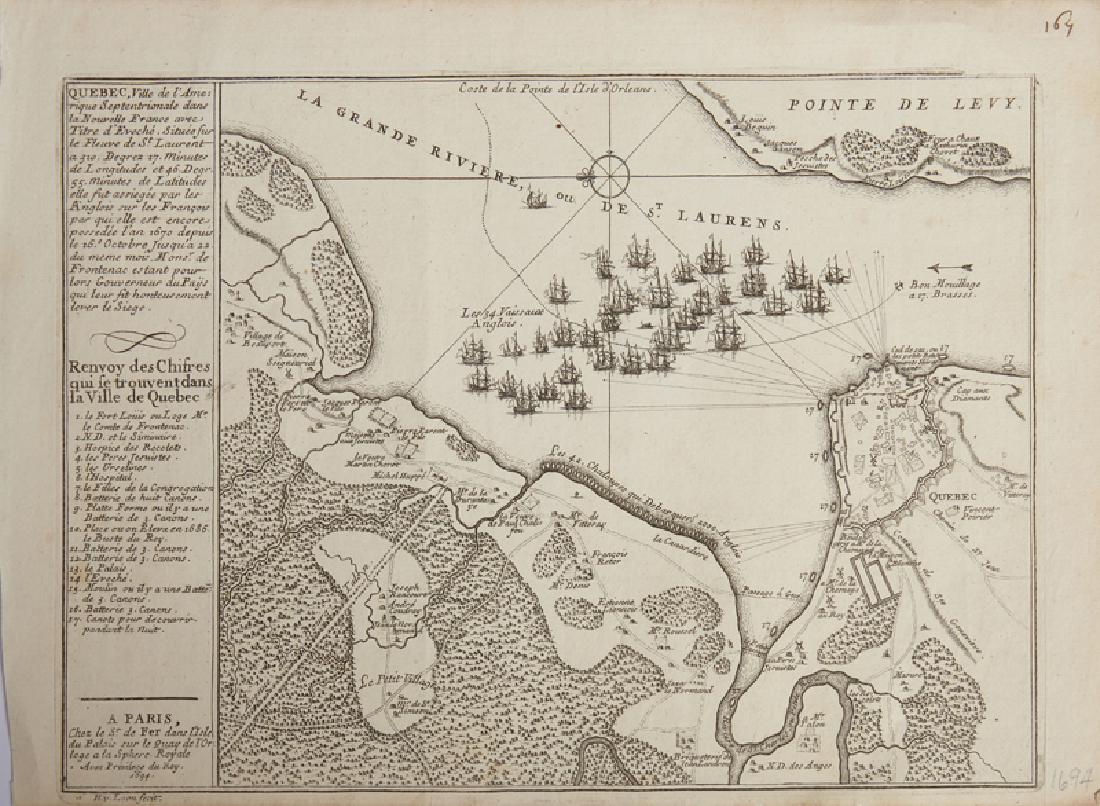 Nicolas De Fer (1646-1720), "Quebec," 1694, H.- 11 1/2 (1 of 1)