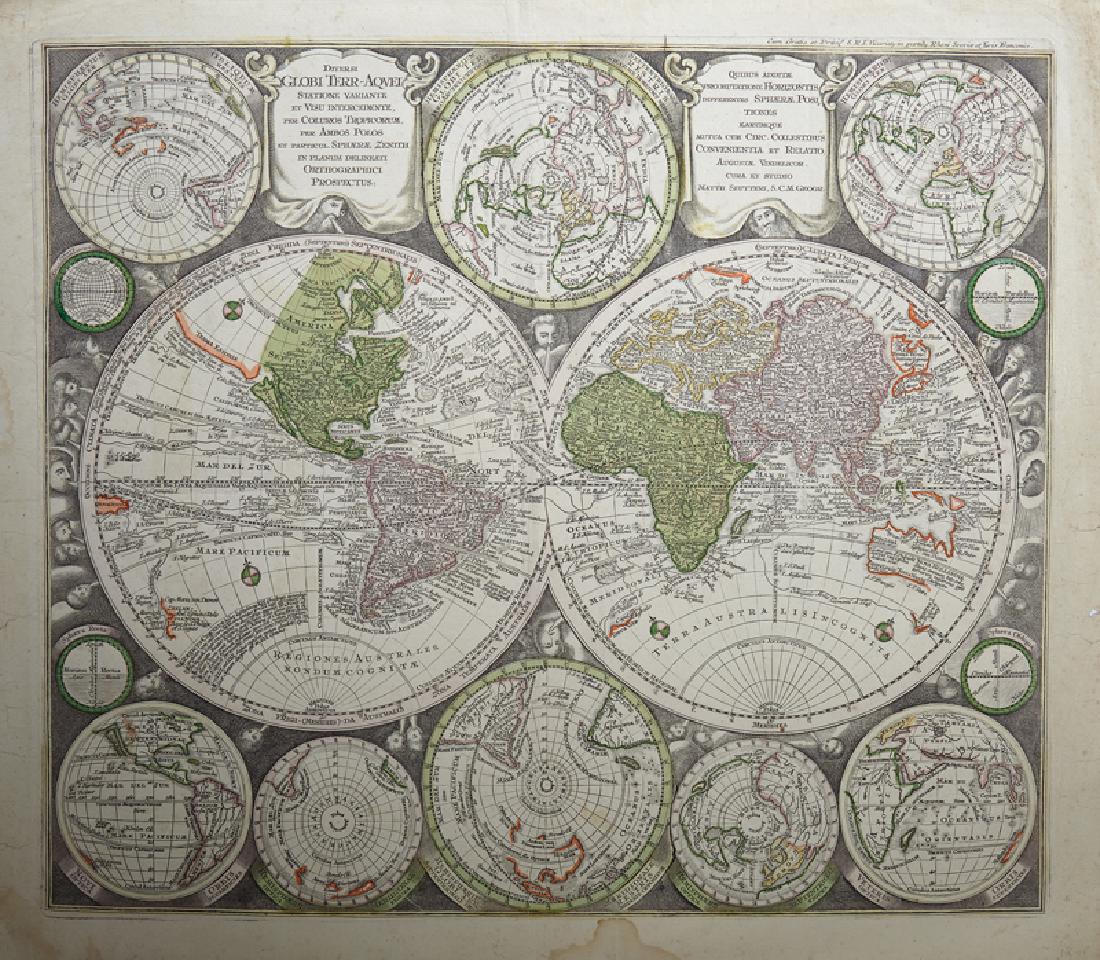 Matthaus Seutter (1678-1757), "Diversi Globi Terr Aquel (1 of 1)