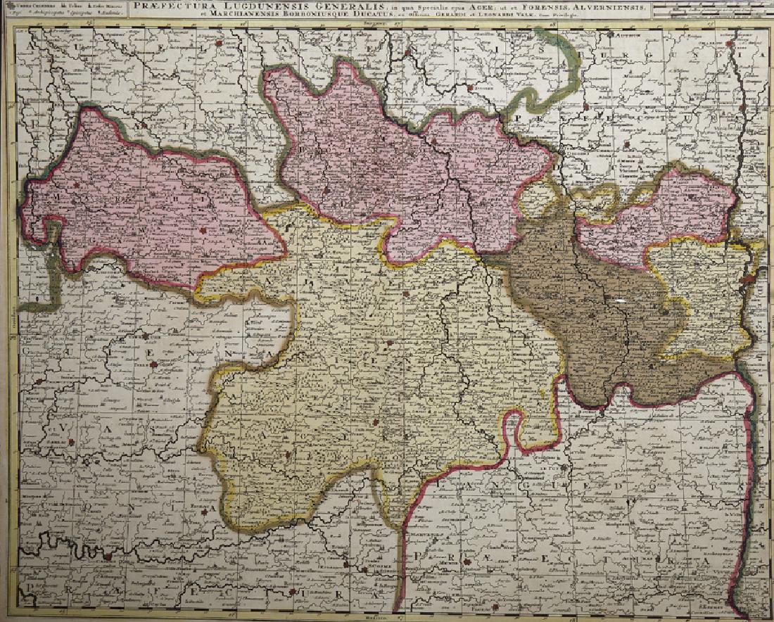 Gerard Valk (1652-1726), "Praefectura Generalis: Gerard Valk (1652-1726), "Praefectura Generalis Languedociae inqua Specialis ejus Ager; ut es Forensis ,Alverniensis..", H. - 19 in., W. - 23 in.