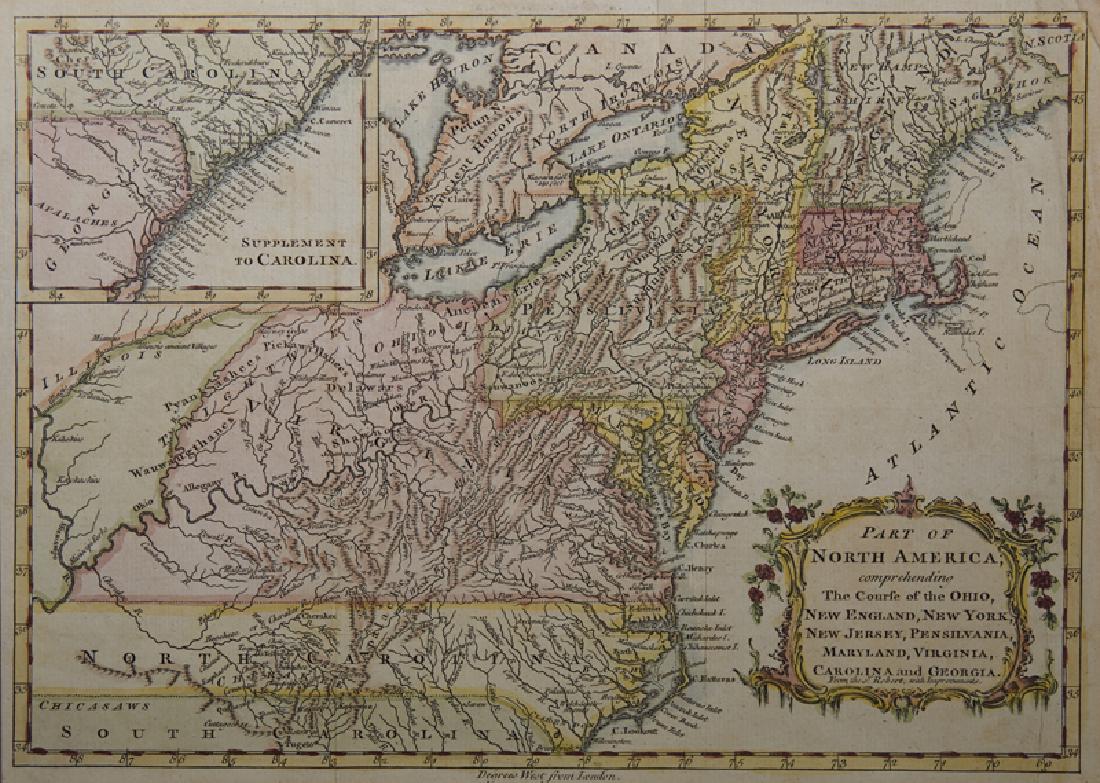 Gilles Robert de Vaugondy (1688-1766), "A part of North (1 of 2)