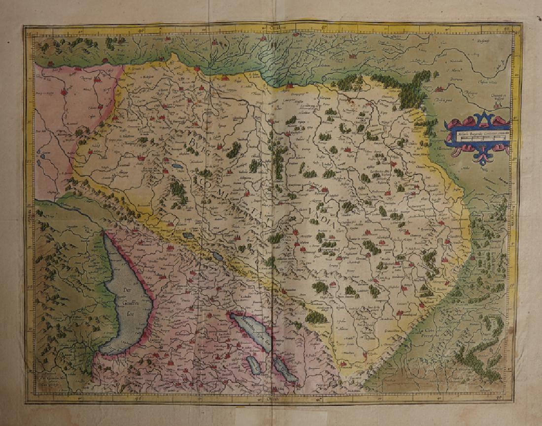 Gerhart Mercator (1512-1594), "Burgundia Comitatus," (1 of 2)
