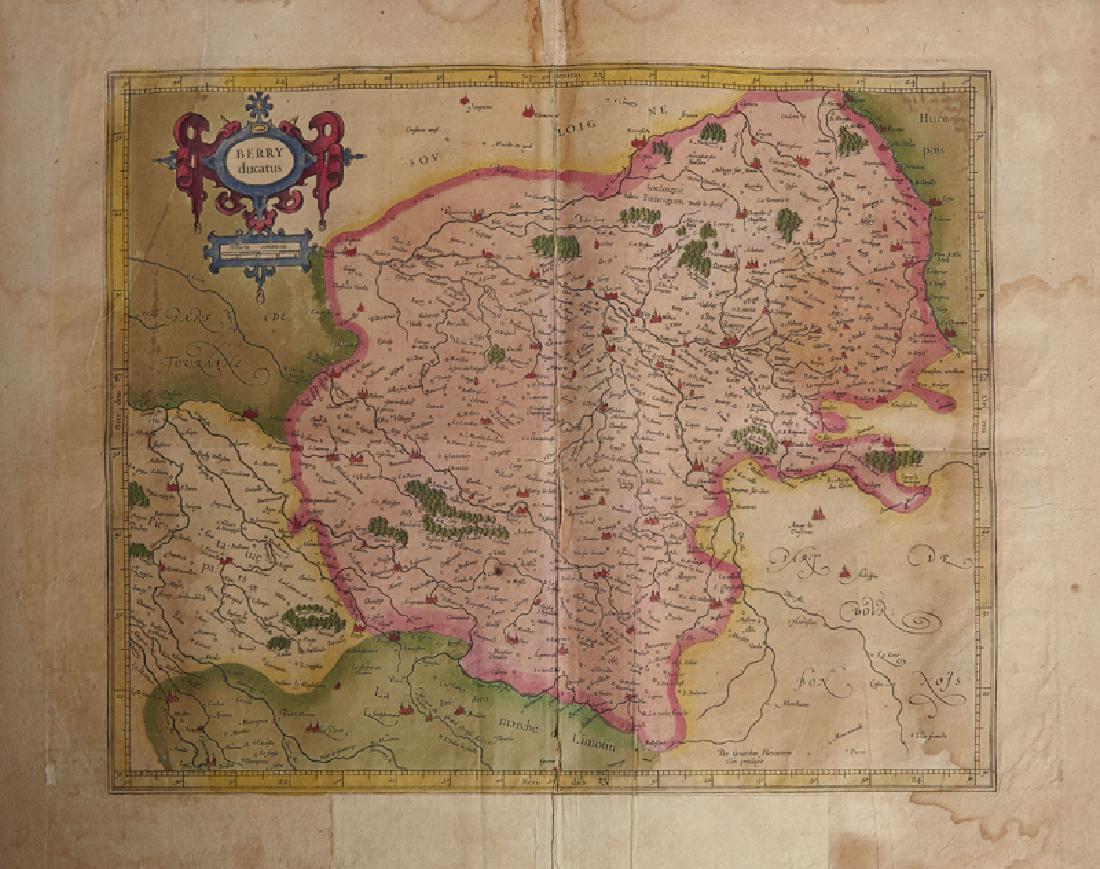 Gerhart Mercator (1512-1594)," Berry Ducatus," (1 of 2)