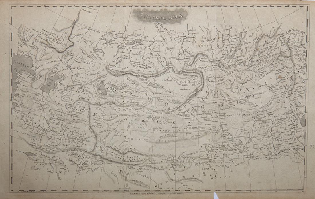 Jean Baptiste D'Anville (1699-1782), "Central Asia,": Jean Baptiste D'Anville (1699-1782), "Central Asia," 18th c., H. - 10 in., W. - 16 in.