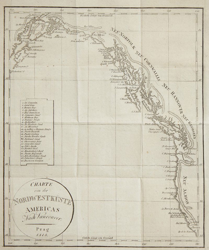 Two Maps; Unknown, "Charte von den Nordwestkuste (1 of 1)