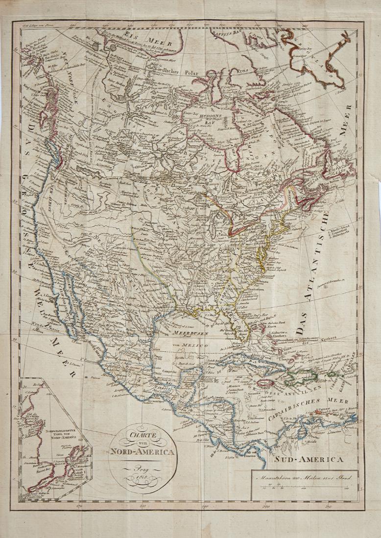 Unknown, "Charte von Nord America" Prague, 1818, H. - (1 of 1)