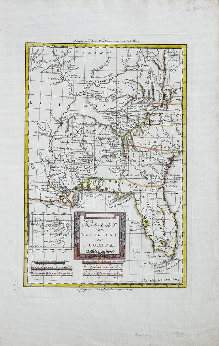 Willem Albert Bachiene," Kaart van oLusiana en (1 of 1)