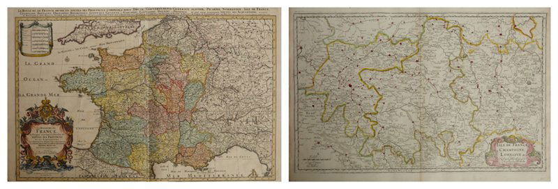 Two Maps by Nicolas Sanson (1600-1667, Paris), "Isle de (1 of 3)
