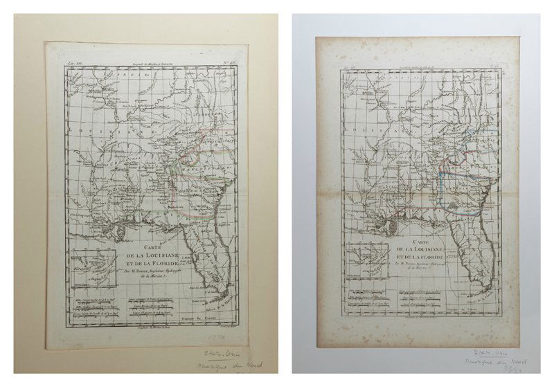 Two Maps by Rigobert Bonne (1727-1794, Paris), "Carte (1 of 3)
