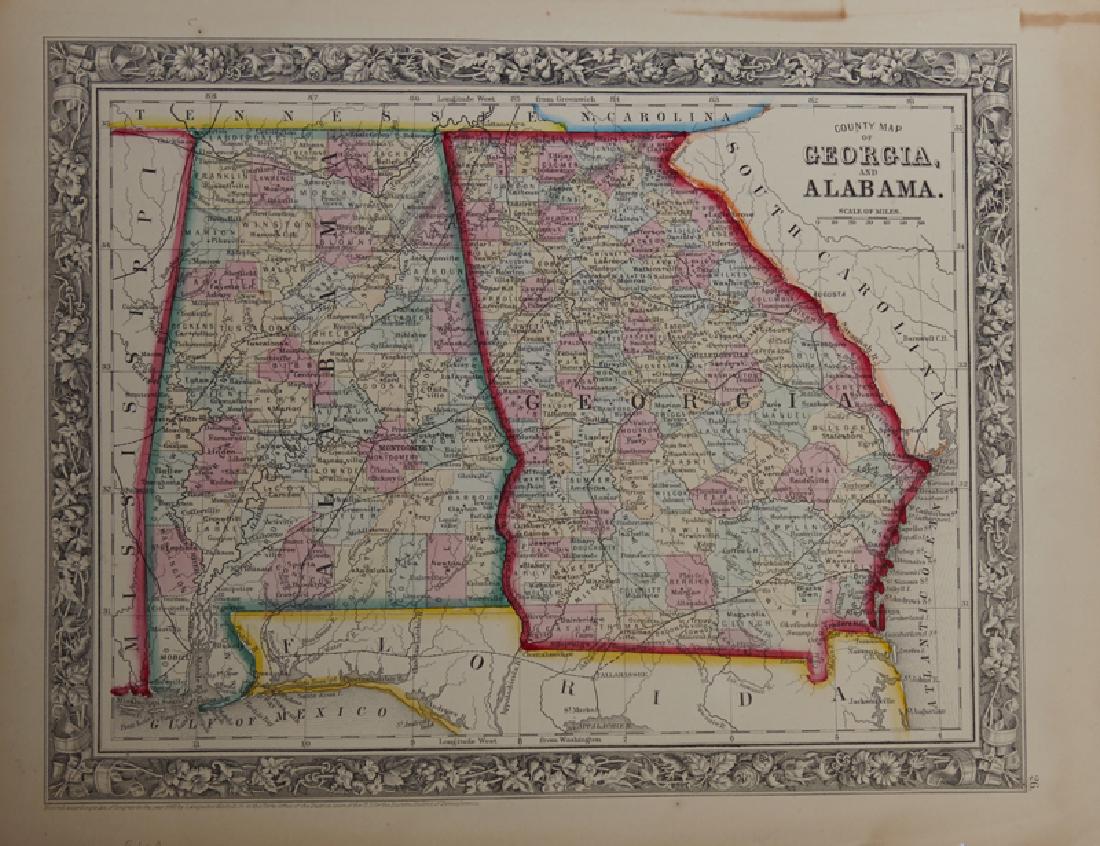 Samuel Augustus Mitchell (1790-1868), "County Map of (1 of 2)
