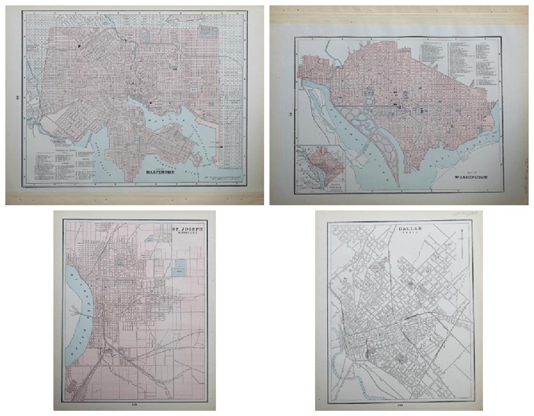Five City Maps, "Philadelphia, Baltimore, Washington, (1 of 5)