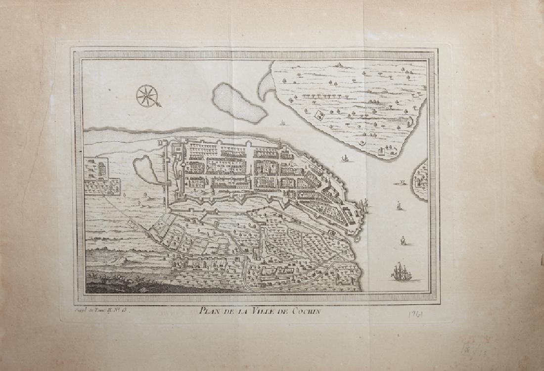 French "Plan de la Ville de Cochin,"  1761, engraving, (1 of 1)