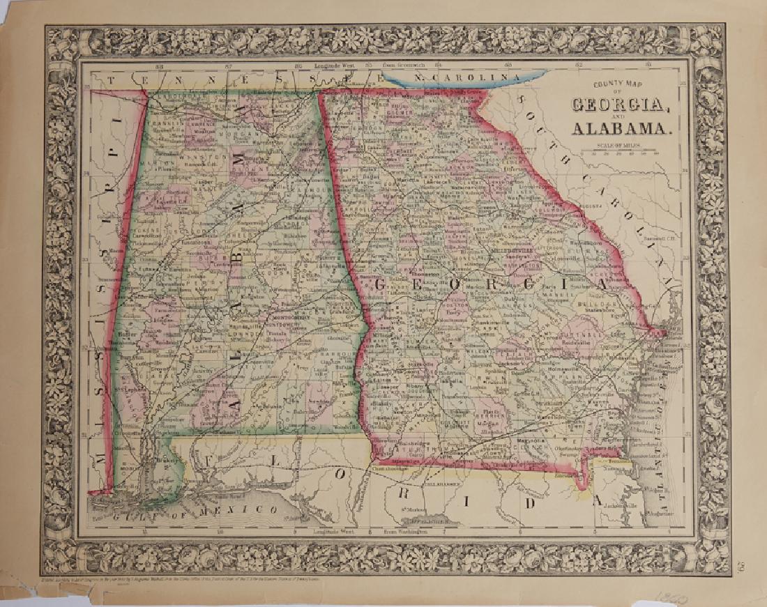 Samuel Augustus Mitchell (1790-1868), "County Map of (1 of 1)