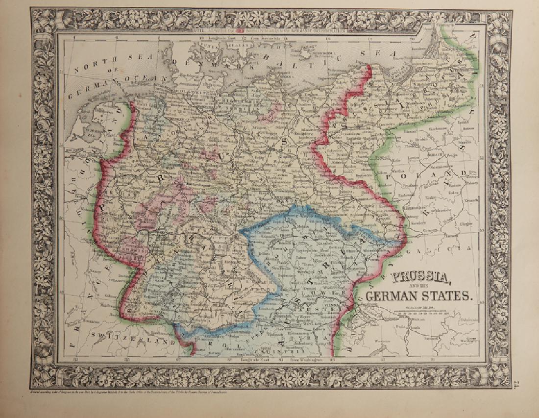 Samuel Augustus Mitchell (1790-1868), "Prussia and the: Samuel Augustus Mitchell (1790-1868), "Prussia and the German States," 1860, H. - 12 1/4 in., W. - 15 3/8 in.