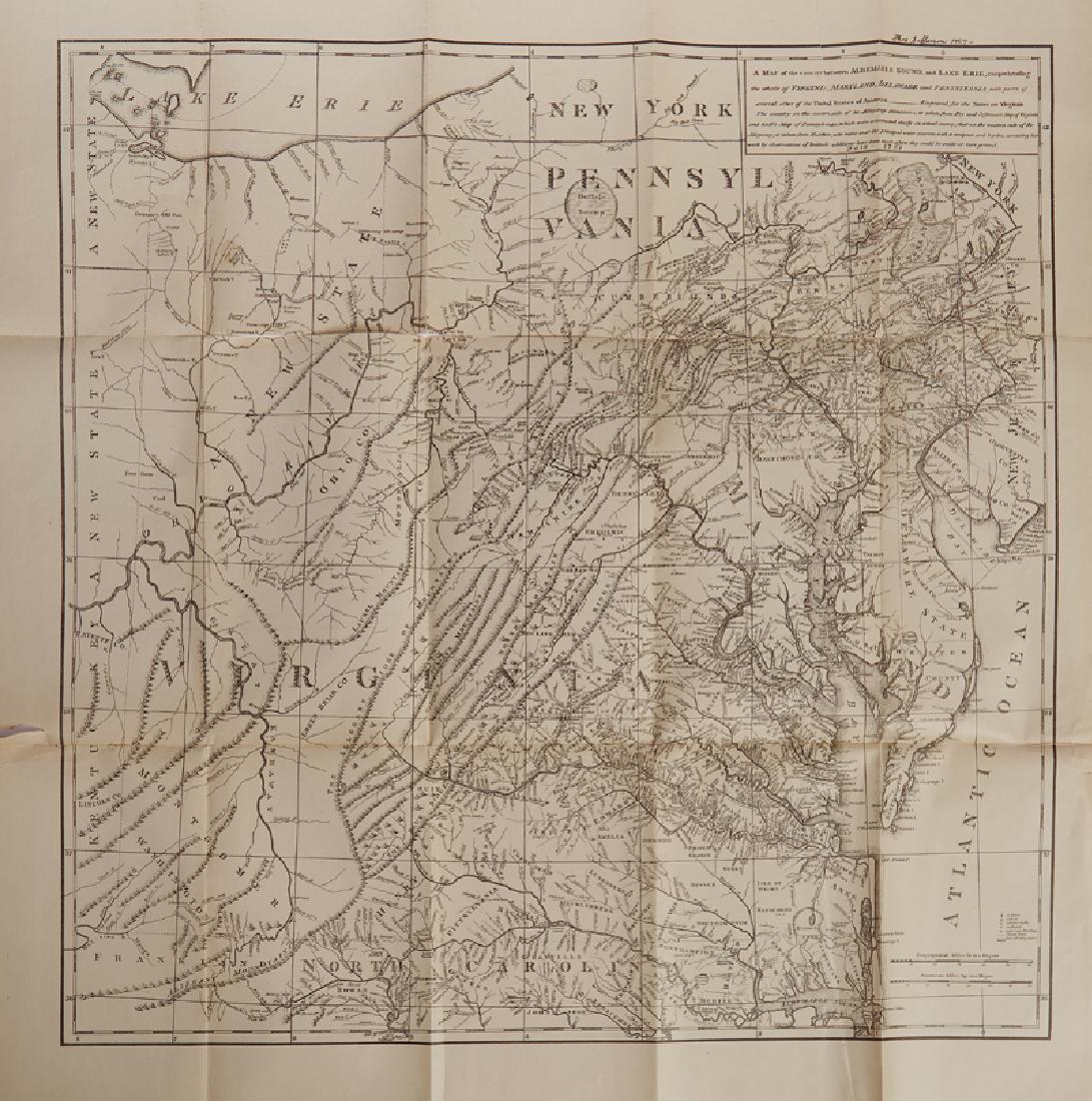 After Thomas Jefferson "A Map of the Country between: After Thomas Jefferson "A Map of the Country between Albemarle Sound and Lake Erie," 1900, a reprint of the 1787 original, H.- 27 in., W.- 25 1/4 in.