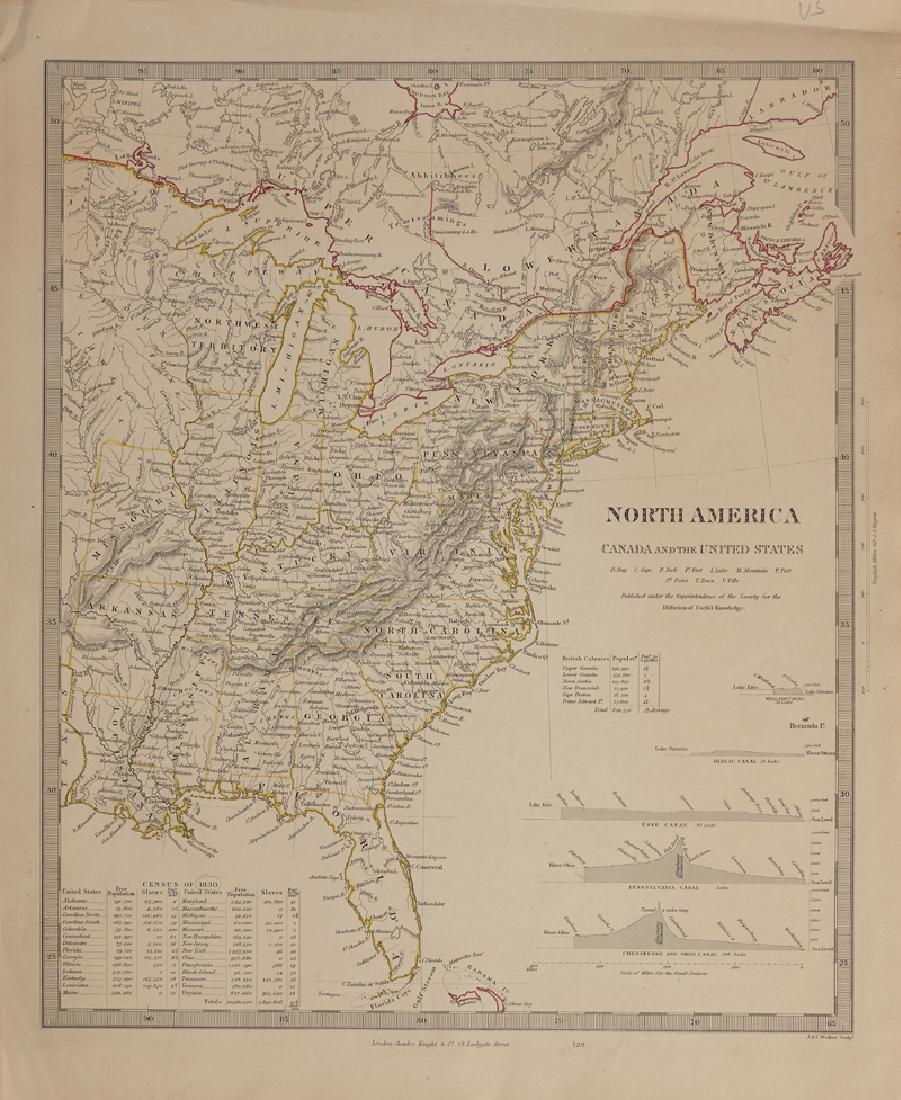 J & C Walker, "North America; Canada and the United: J & C Walker, "North America; Canada and the United States," 1834, H. - 17 in., W. - 13 3/4 in.