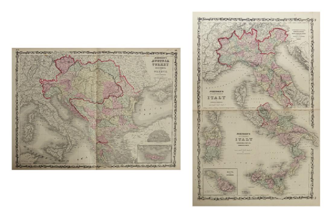 Two Maps by Johnson & Browning, "Austria, Turkey, (1 of 3)