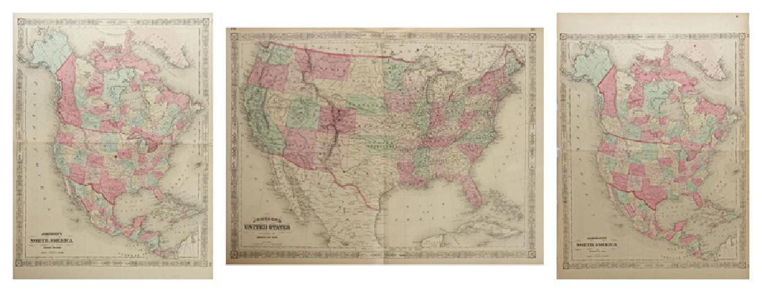 Three Maps: consisting of Johnson & Ward, "United (1 of 7)