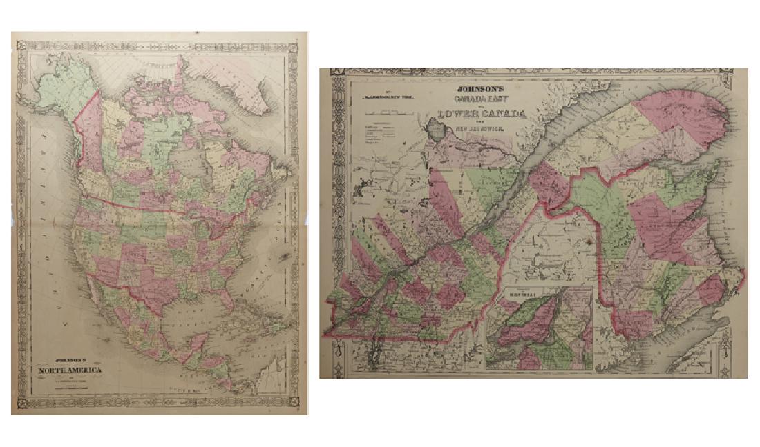 Two Maps by A. J. Johnson, consisting of " North (1 of 5)