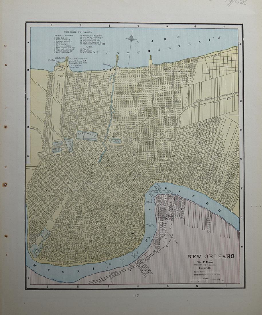 George F. Cram, New Orleans and Atlanta," 1889, hand (1 of 2)