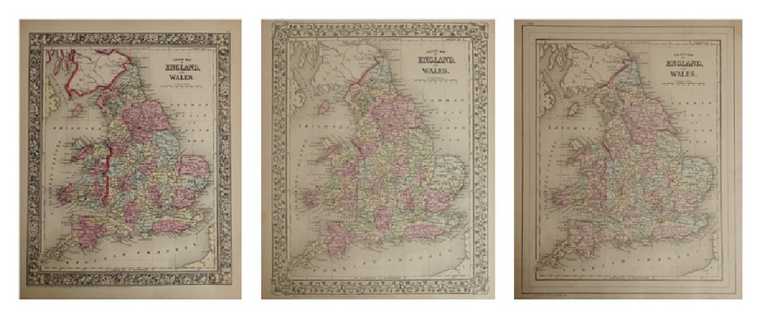 Three Maps by Samuel Augustus Mitchell (1790-1868), (1 of 4)