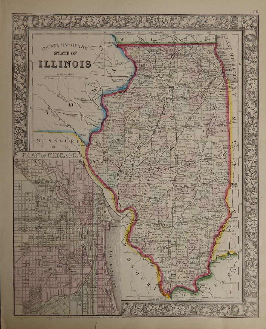 Samuel Augustus Mitchell (1790-1868), "County Map of (1 of 1)