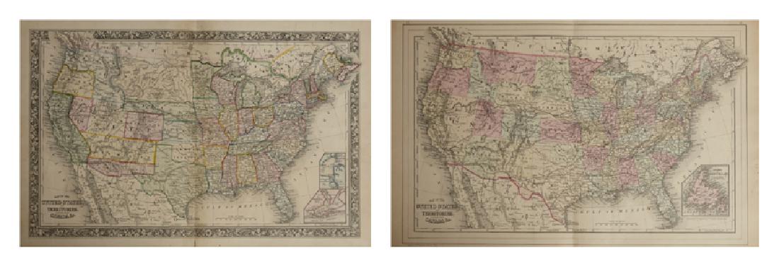 Two Maps by Samuel Augustus Mitchell (1790-1868), (1 of 3)