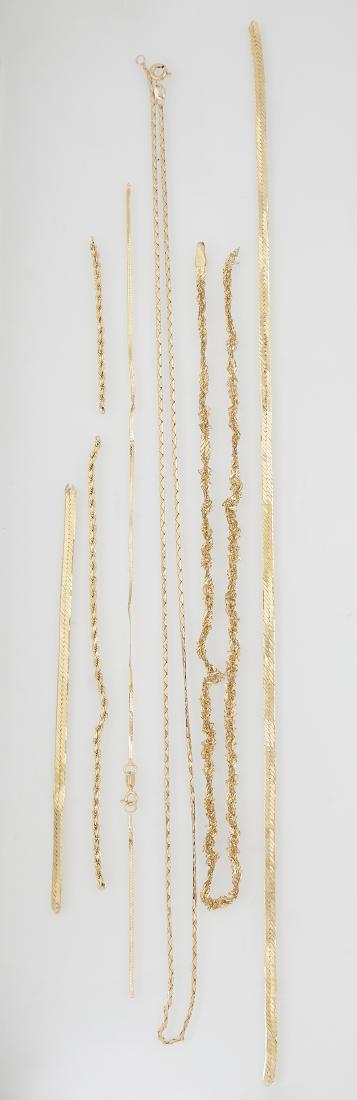 Group of Five 14K Yellow Gold Pieces of Jewelry, (1 of 1)