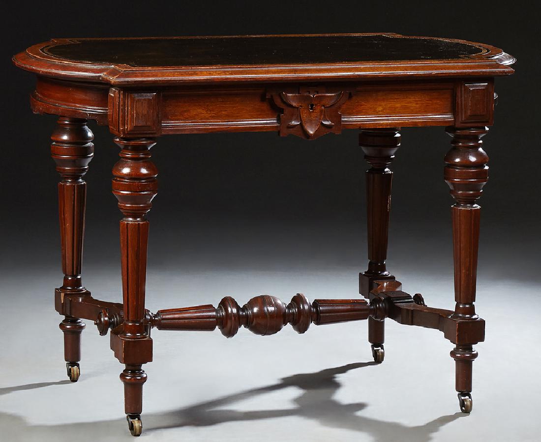 French Victorian Tortoise Top Center Table, c. 1880, (1 of 1)