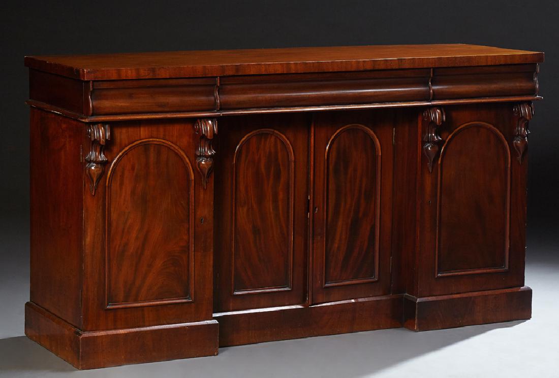English Victorian Carved Mahogany Sideboard, c. 1870, (1 of 1)