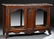 French Louis XV Style Carved Oak Marble Top Sideboard,
