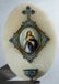French Champleve Bronze and Porcelain Alabaster Holy