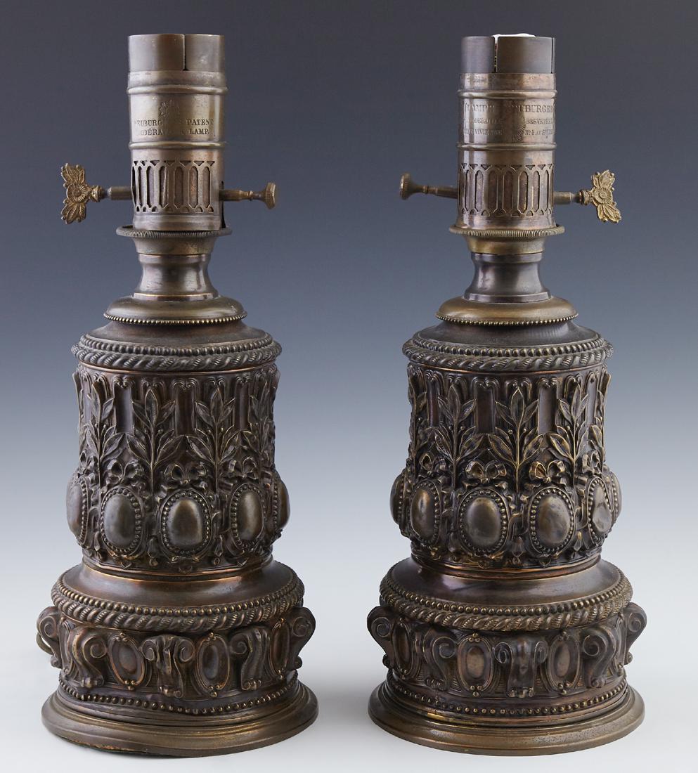 Pair of French Brass Moderator Oil Lamps, 19th c., the (1 of 1)