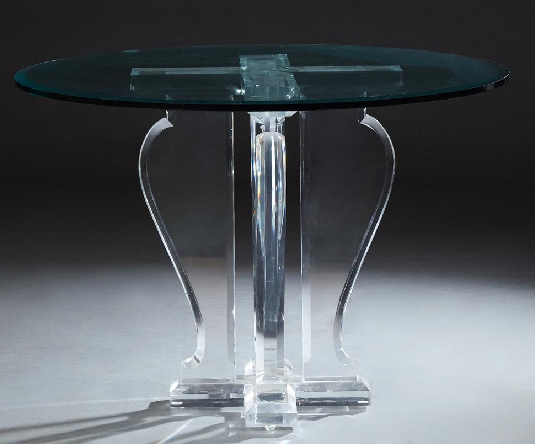 Contemporary Glass Top Dining Table, 20th c., the (1 of 1)