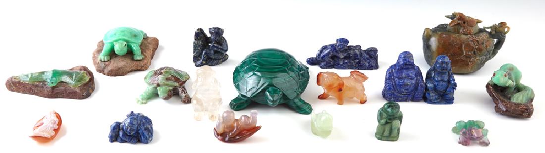 Group of Eighteen Pieces of Chinese Carved Stone, 20th (1 of 1)