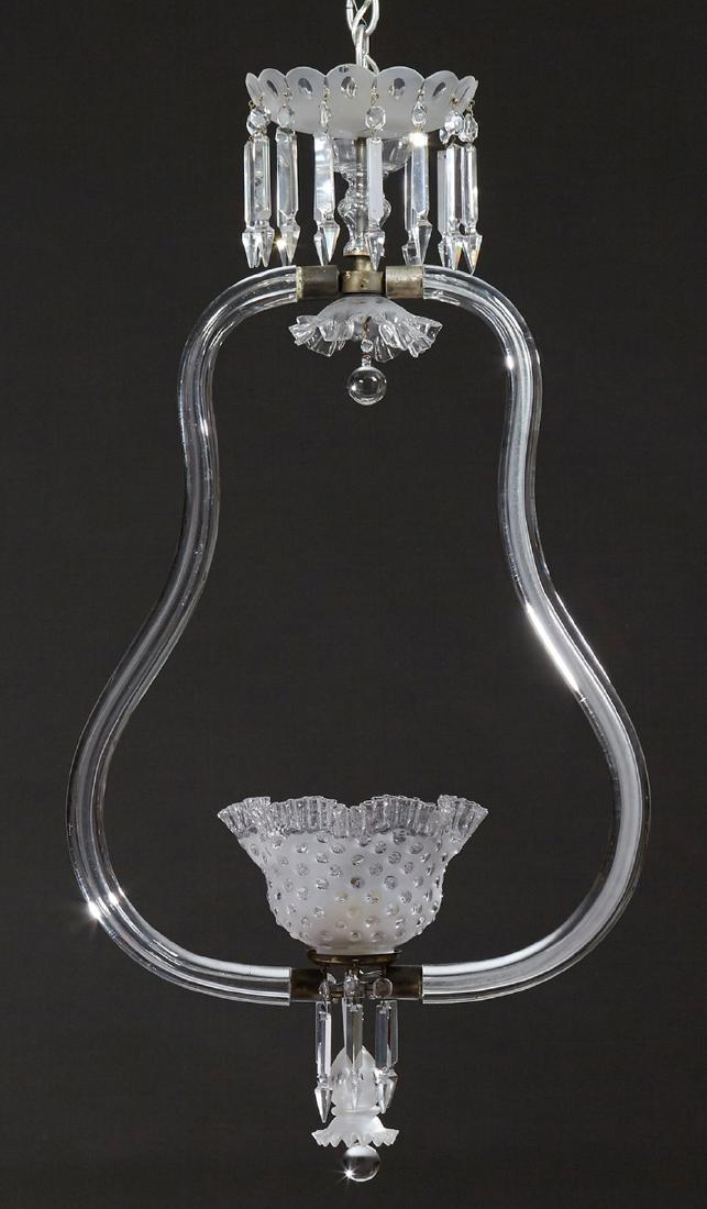 Unusual American Glass Arm Hall Light, 20th c., with a (1 of 1)
