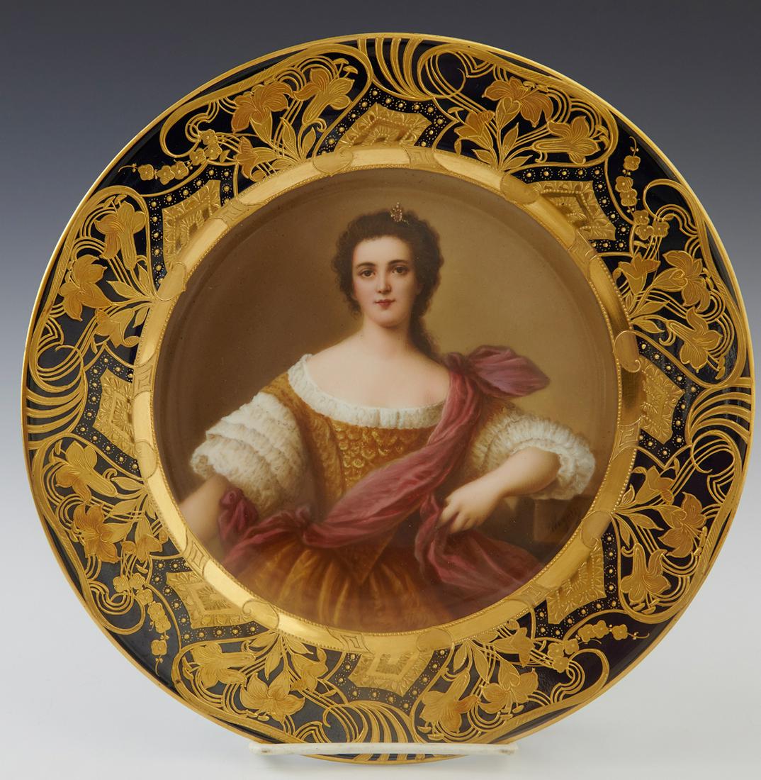 Royal Vienna Porcelain Portrait Plate, 19th c., of (1 of 2)