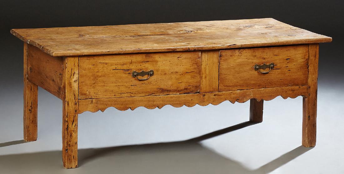 French Provincial Style Carved Oak Farmhouse Table, (1 of 1)