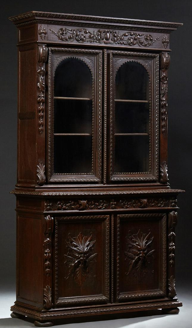 French Henri II Style Carved Oak Buffet a Deux Corps, (1 of 1)