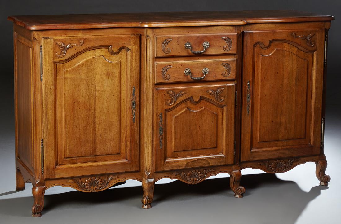 French Louis XV Style Carved Walnut and Oak Sideboard, (1 of 1)