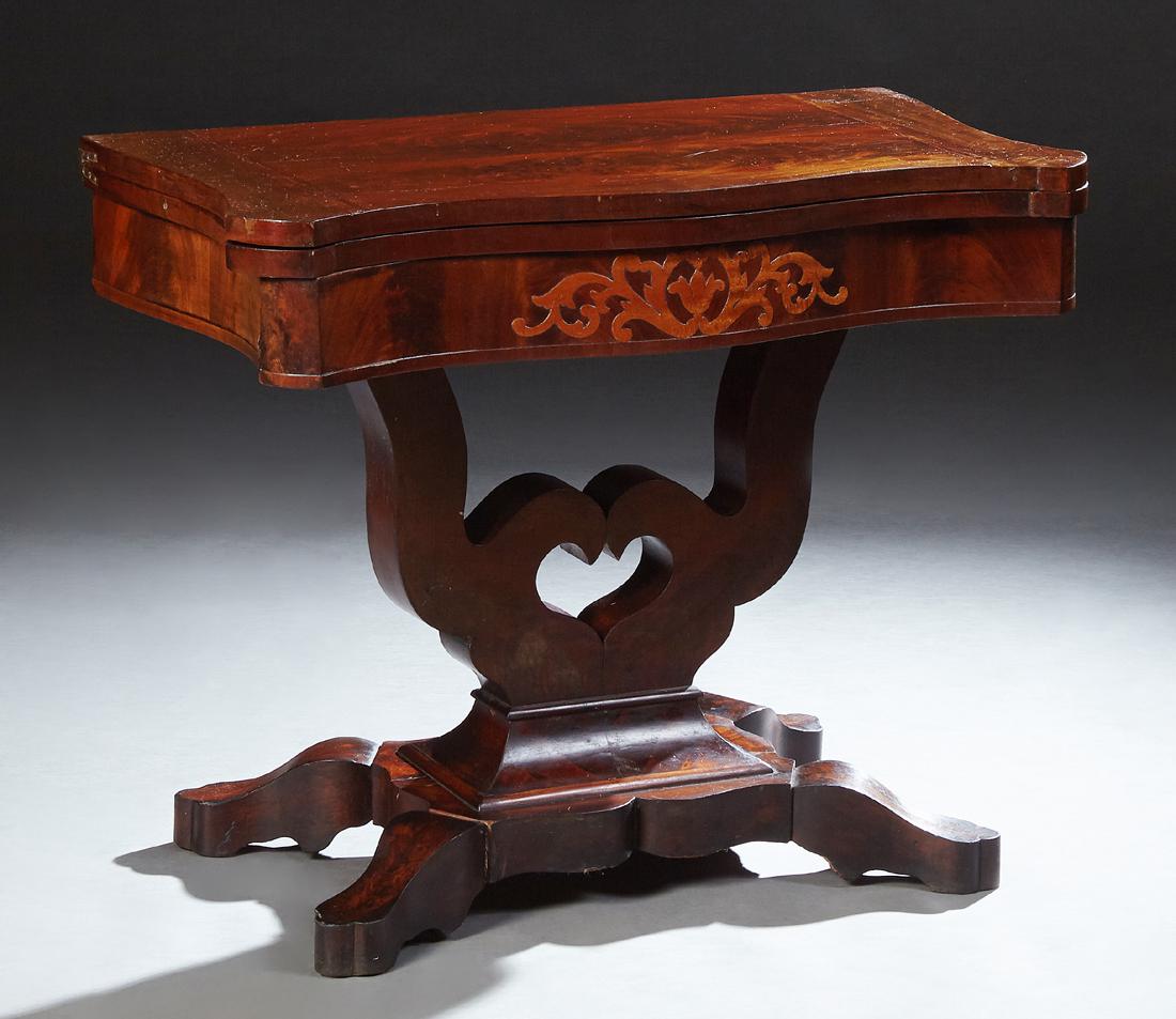 American Classical Games Table, 19th c., the serpentine (1 of 2)