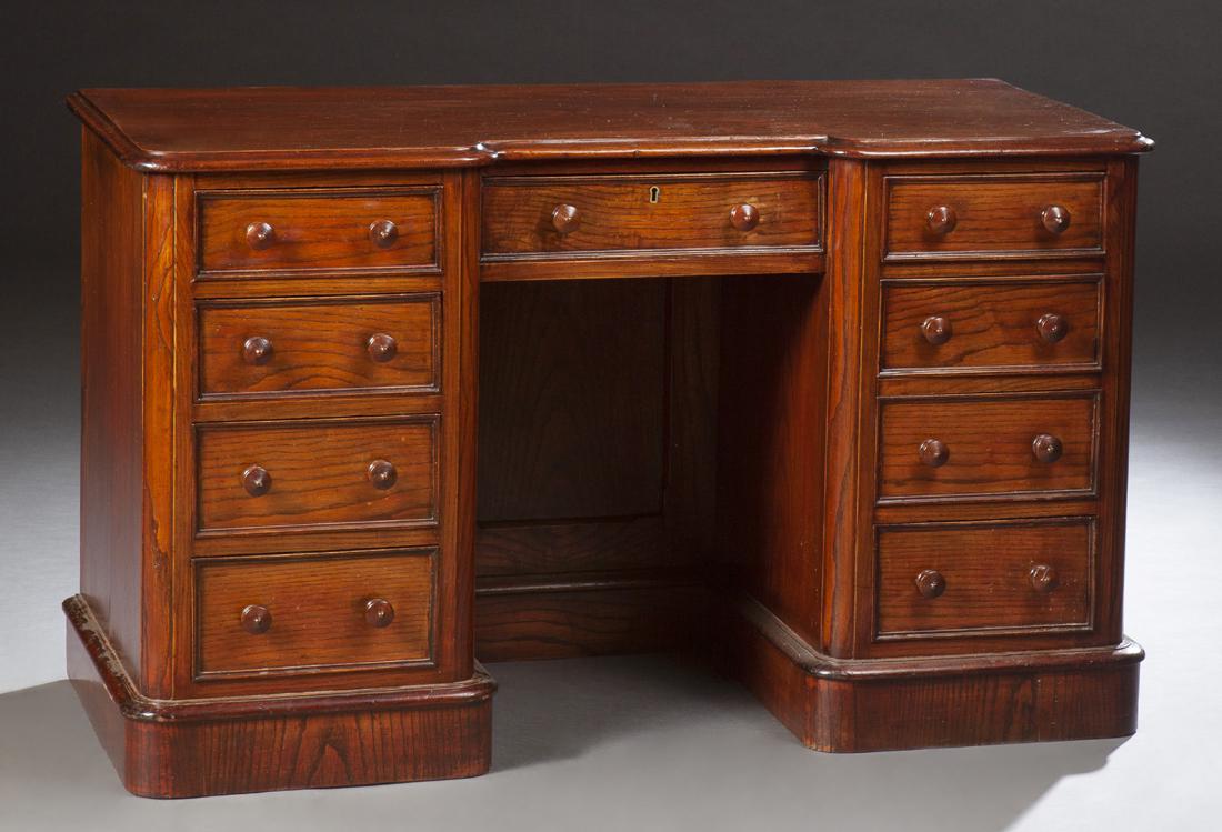 Diminutive English Carved Oak Desk, 19th c., the (1 of 1)