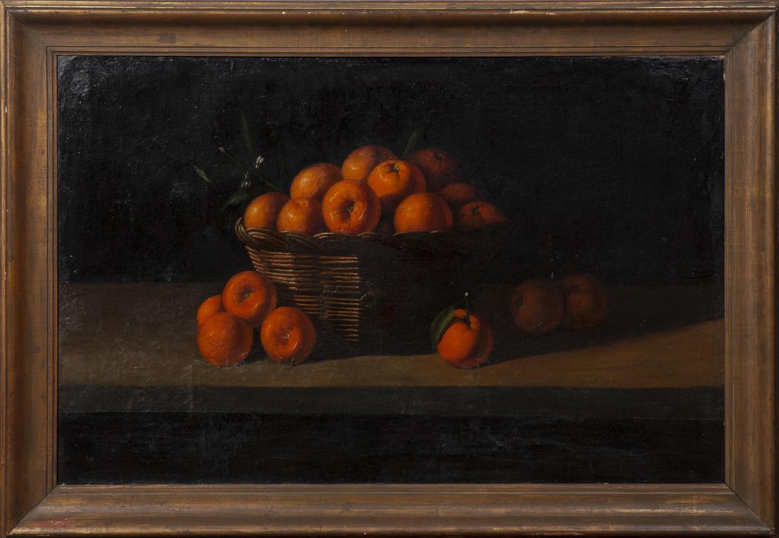 Continental School, "Still Life of Oranges in a Wicker (1 of 3)