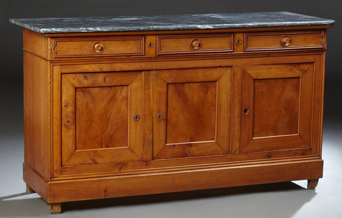 French Louis Philippe Carved Cherry Marble Top (1 of 7)