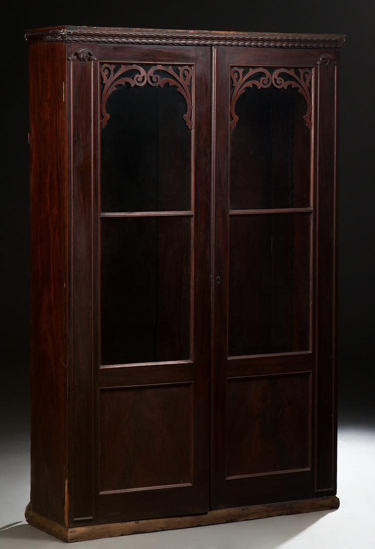 American Classical Revival Mahogany Bookcase, 19th c., (1 of 1)