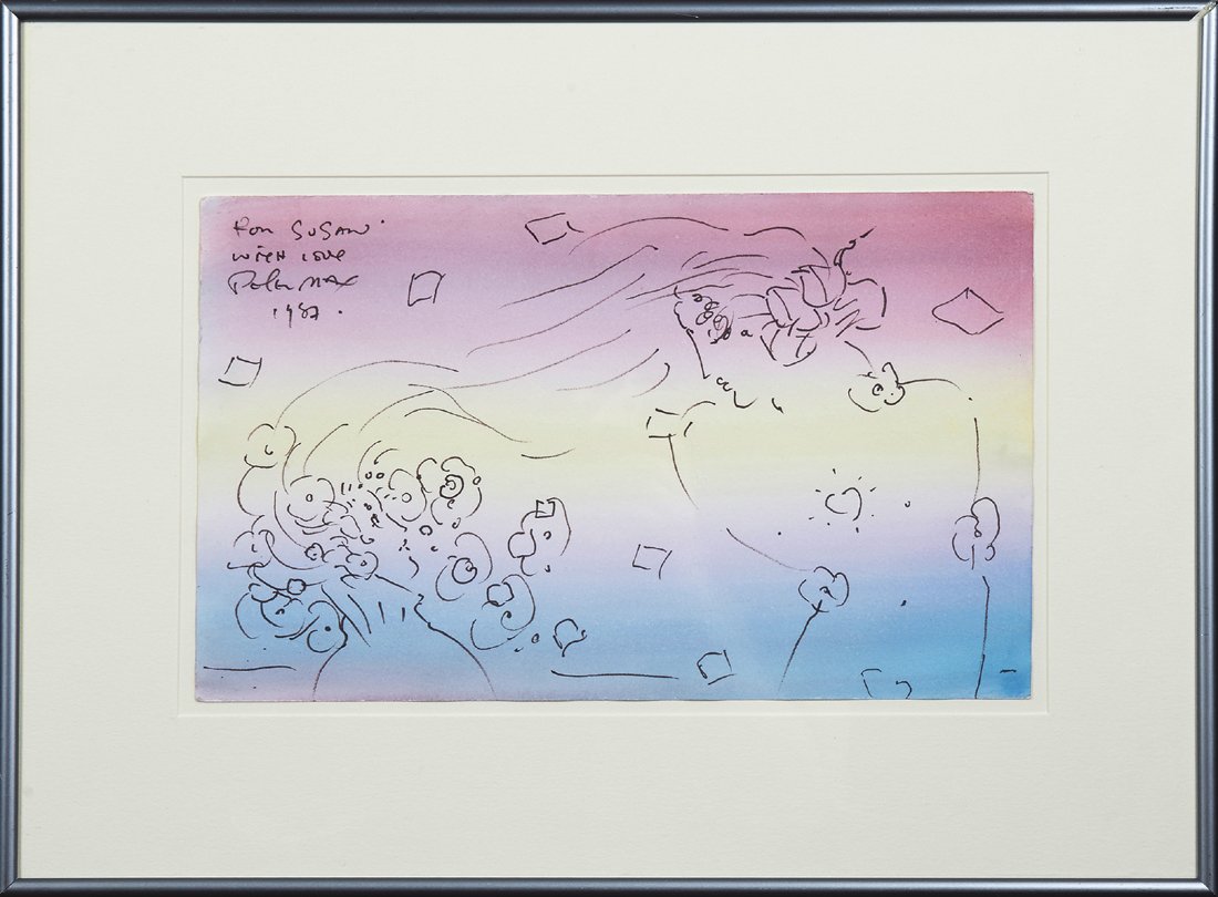 Peter Max (1937-), "Flowers and a Woman (1 of 2)