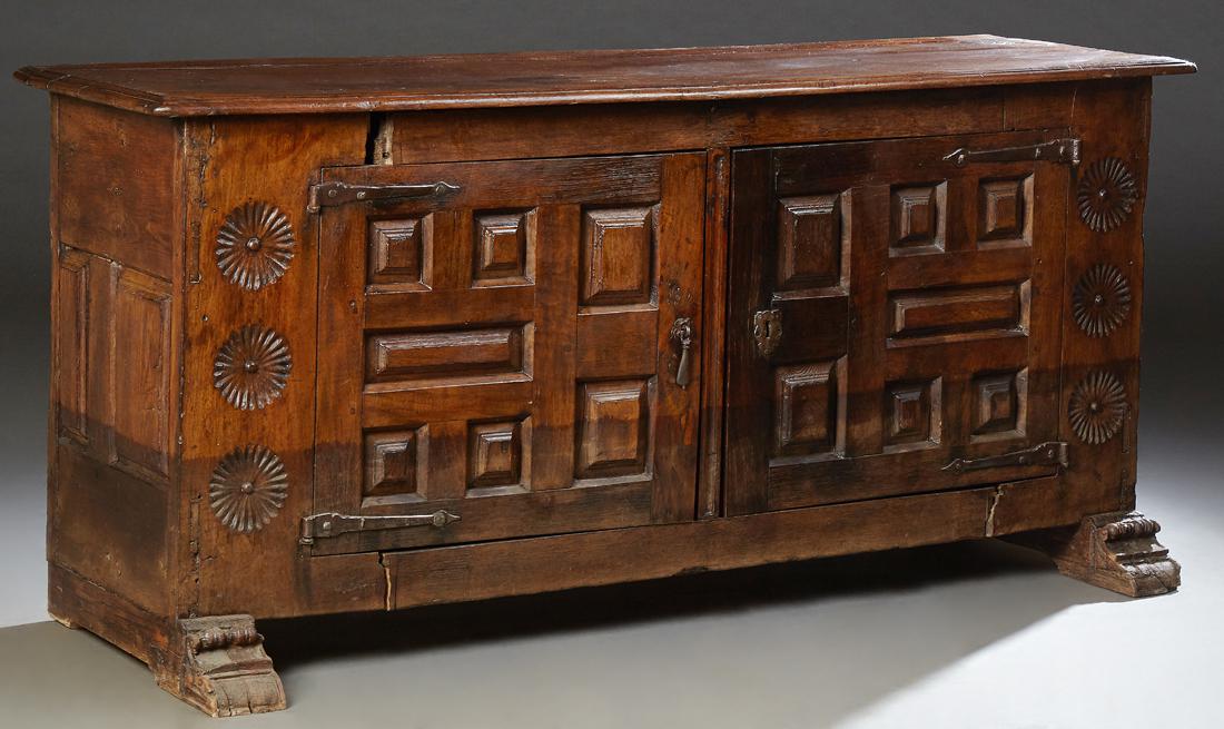 French Louis XIII Style Carved Oak Sideboard, 19th c., (1 of 1)
