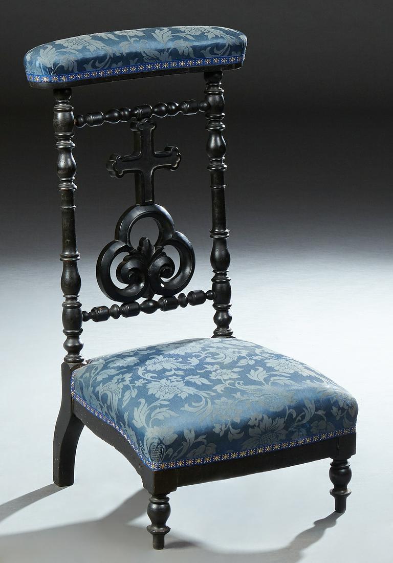 French Ebonized Beech Prie Dieu, c. 1870, the (1 of 1)