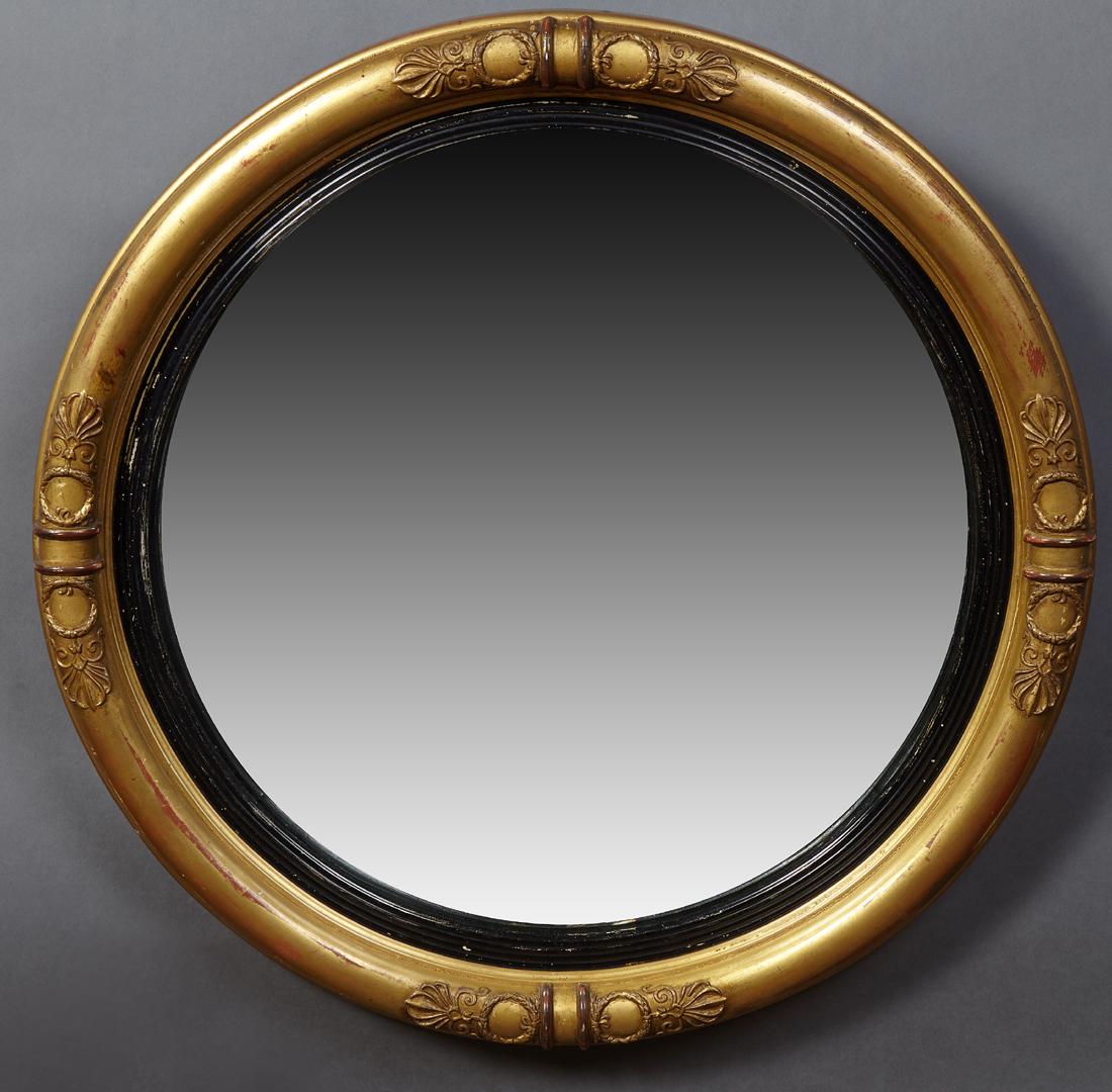 American Gilt and Gesso Bullseye Mirror, late 19th c., (1 of 1)