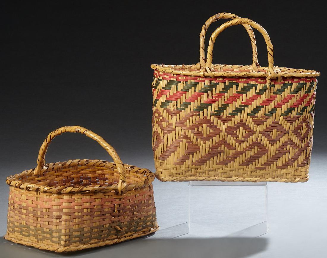 Two Choctaw Indian Market Baskets, late 20th c., H. - (1 of 1)