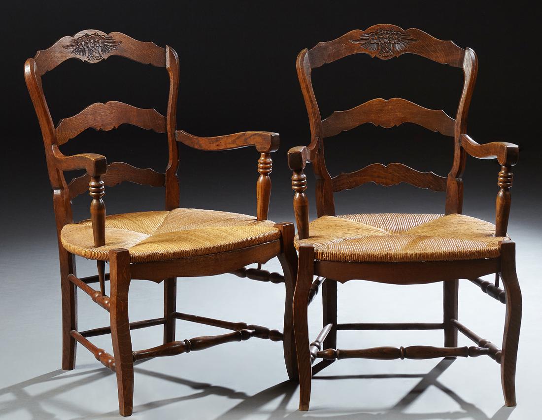 Pair Of French Provincial Louis Xv Style Carved Walnut Sep 15